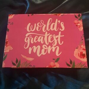 World's Greatest Mom Keepsake Box Pink Floral Mother's Day Gift Jewelry